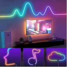 LED неонова стрічка 5м RGB 12V-220V для декору та освітлення