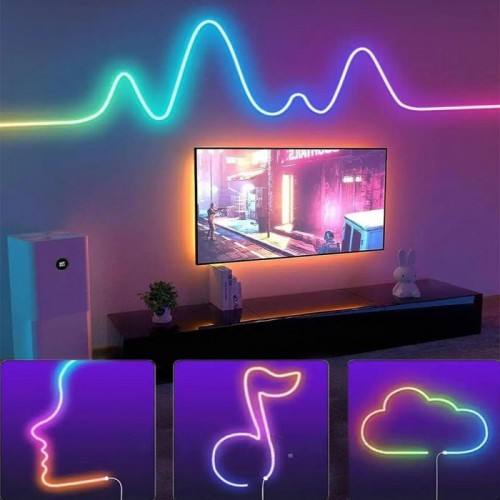 Неонова LED стрічка на 5 м, LED NEON multi with function, 12V-220V Неонова LED стрічка на 5 м, LED NEON multi with function, 12V-220V