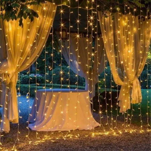 Гірлянда Штора від USB, 2х2м, 160 LED, Теплий білий