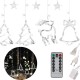Новогодняя гирлянда Штора 2,5м «Колокольчик, Елка, Олень» 12 фигур, 220V