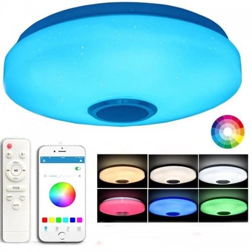 Світильник стельовий (60W, 38см) з Bluetooth+куль, RGB Lamp