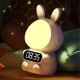 Нічник годинник з будильником, таймером, і USB, Кролик Rabbit clock, Білий