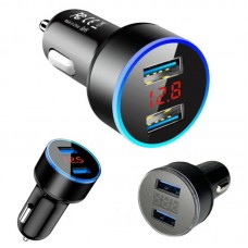 Автомобільний адаптер CAR USB HC6 на 2 USB порти 12-24V