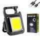 Ліхтарик брелок з карабіном та магнітом LED COB, 500mAh