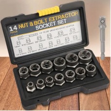 Набір екстракторів 14шт Nut Extractor - універсальний інструмент для видалення болтів