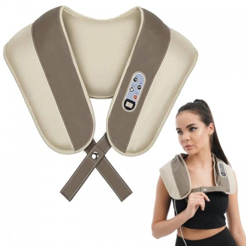 Ударный массажер для шеи и плеч с пультом Cervical Massage Shawls