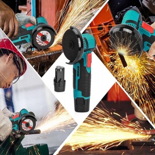Акумуляторна болгарка 12V + 2 диски, 2 акумулятори