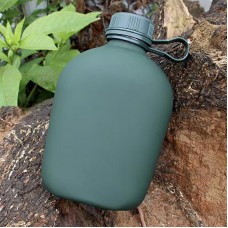 Тактична фляга 1 л із системою Molle + Чохол, Оливковий