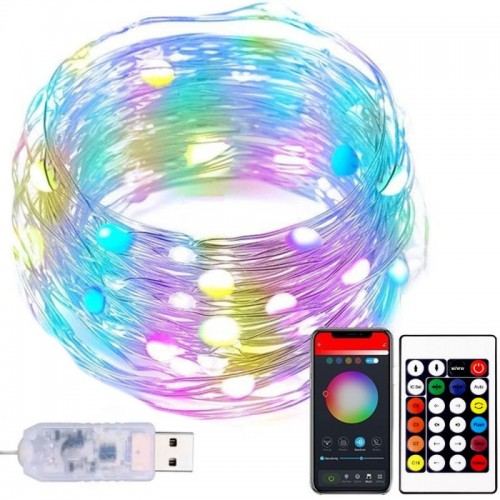 Світлодіодна стрічка гірлянда від USB, 5050 RGB,10 м з пультом