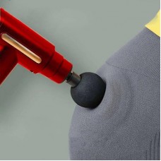 Перкусійний масажер Gun Massager 3200 об/хв з 4 насадками, Червоний