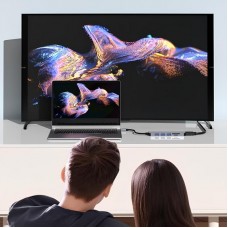 USB хаб 7в1 Type-C з HDMI, SD, TF та зарядкою 100W