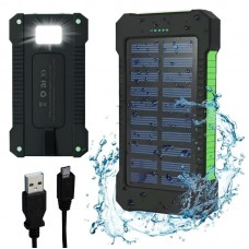 Повербанк на сонячній батареї 20000mAh + ліхтарик, KL110