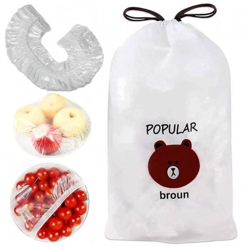 Пищевые пакеты крышки на резинке, 100 шт Freshness storage bag