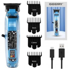 Тример GEEMY GM8007 для стрижки волосся та бороди з 4 насадками