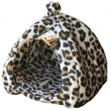 М'який будиночок для собак та кішок Pet Hut White, 30х30х40 см, Коричневий