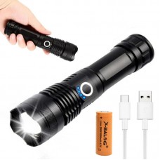 Аккумуляторный фонарик с зумом BL X71-P90, 1500лм, 1200м, USB