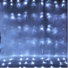 Гірлянда «Водоспад штора» від мережі, 3х3м, 480LED Біла
