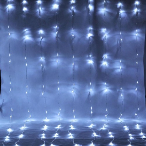 Гірлянда «Водоспад штора» від мережі, 3х3м, 480LED Біла