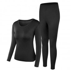 Термобілизна жіноча BioActive чорна бавовна 95% (XS-3XL)