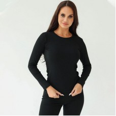 Термобілизна жіноча BioActive чорна бавовна 95% (XS-3XL)