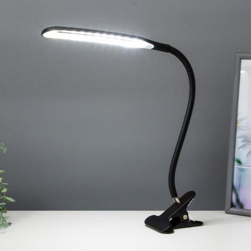 Настольная LED лампа на прищепке, Черная