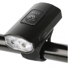 Велофара на руль с индикацией заряда от USB 2285-2XPE ULTRA LIGHT