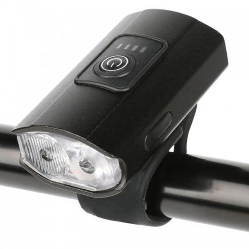 Велофара на руль с индикацией заряда, от USB, 2285-2XPE