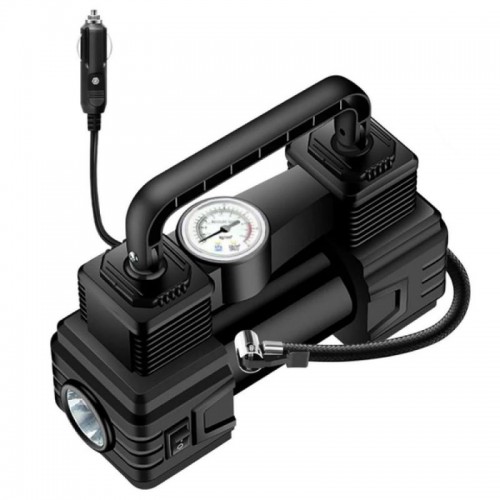 Автомобильный компрессор от прикуривателя 12В с насадками, Air pump