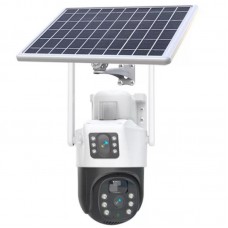 Камера відеоспостереження V36-4G SOLAR з двома лінзами та сонячною панеллю
