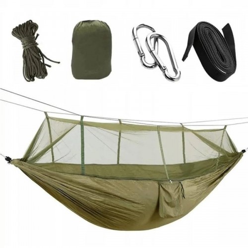 Туристичний гамак 2,6х1,3 м, на 200 кг, з москітною сіткою HAMMOCK NET