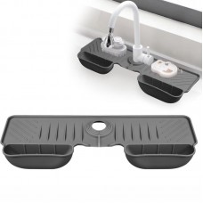 Силіконовий килимок для мийки Drain pan 45,5х16х4,5см сірий