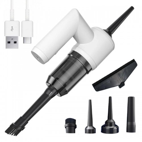 Ручний пилосос акумуляторний + 5 насадок, від USB, АА107