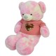 Мягкая игрушка Мишка в свитере 80 см, Розовый с коричневым