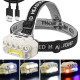 Налобный фонарь аккумуляторный COB+5LED, сенсорное включение, HX 817