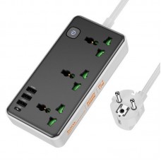 Сетевой фильтр Hoco AC7 1,5м с USB и Type-C, 3000Вт