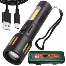Акумуляторний ліхтарик XPE+COB 8800мАч з 5 режимами BL 612
