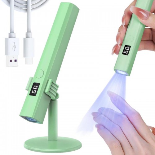 Ультрафиолетовый фонарик для сушки гель-лака 3Вт, с USB, Зеленый