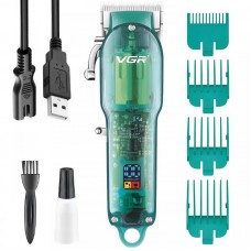 Аккумуляторная машинка для стрижки 4 насадки, с USB, V-660