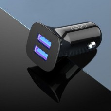 Автомобільний зарядний пристрій 12W, 2,4A, 2хUSB + Lightning, XO TZ10