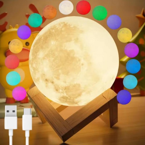Настільний світильник Місяць 10,5см, с USB, Magic 3D Moon