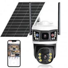 4G камера видеонаблюдения с солнечной панелью 2MP+2MP — купить с доставкой по Украине