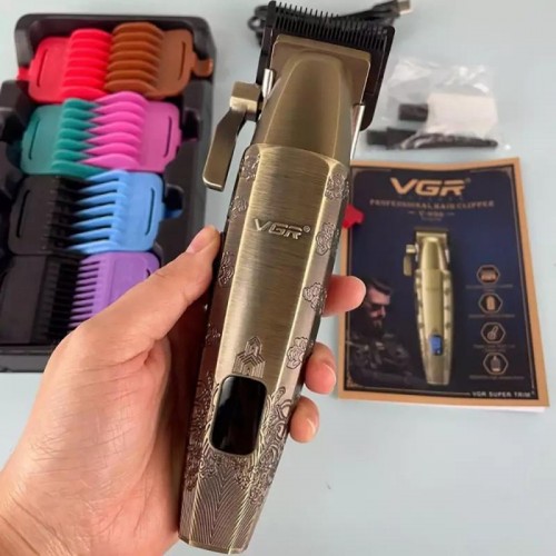 Акумуляторна машинка для стрижки 8 насадок, LED дисплей, V-036 Акумуляторна машинка для стрижки 8 насадок, LED дисплей, V-036