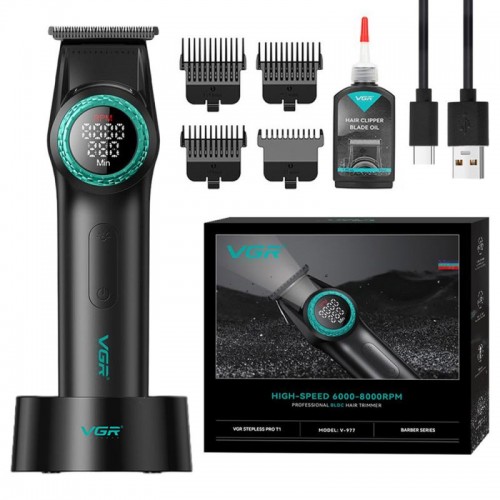 Аккумуляторный триммер для стрижки +4 насадки, от USB, VGR V-977