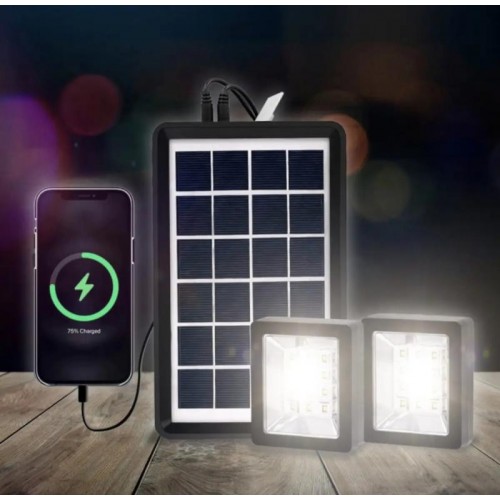 Портативна сонячна система EP-05 3в1 6v3w, Led лампи х2, powerbank Портативна сонячна система EP-05 3в1 6v3w, Led лампи х2, powerbank