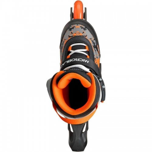 Розсувні дитячі роликові ковзани Rollerblade Microblade SL розмір 28-32 чорно-помаранчеві
