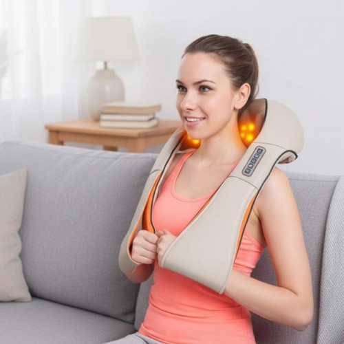 Роликовий масажер для шиї та плечей з підігрівом, Massager of Neck Kneading