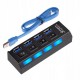 Розгалужувач USB Хаб на 4 порти, Чорний
