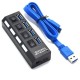 Розгалужувач USB Хаб на 4 порти, Чорний