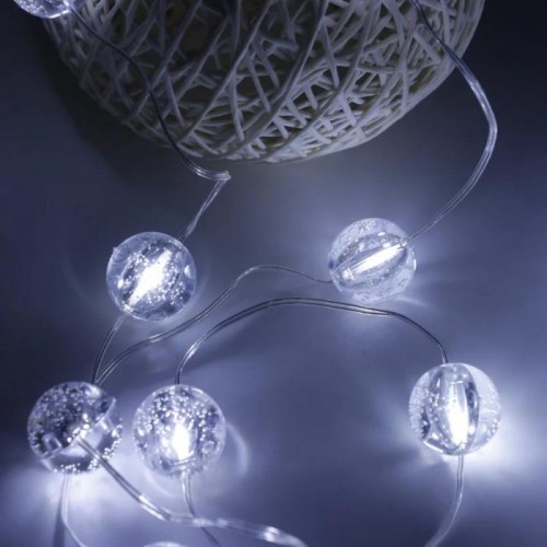 Гірлянда Лампочки від USB, 10м, 100LED, Холодний білий Гірлянда Лампочки від USB, 10м, 100LED, Холодний білий
