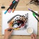 Акварельные маркеры двусторонние 80шт с сумкой, Color pencil